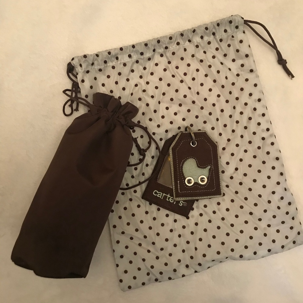 🎃Carter’s 4 Piece Polka Dot Insulated Bottle Warmer Travel Set